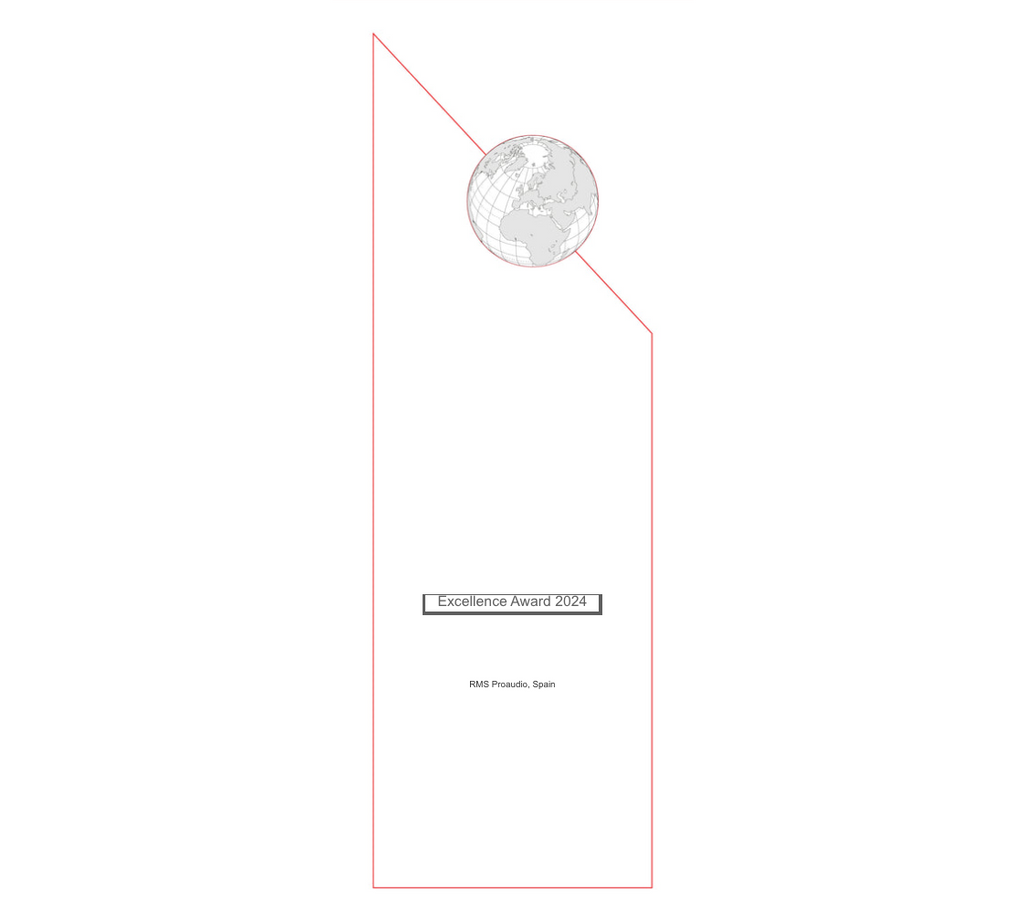 Globe Exellence Award 7956 - Laser-Gravur / Klar / Blau / 26 cm