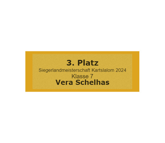 Gravurschild Gold selbstklebend - Gold / 70 x 25 mm