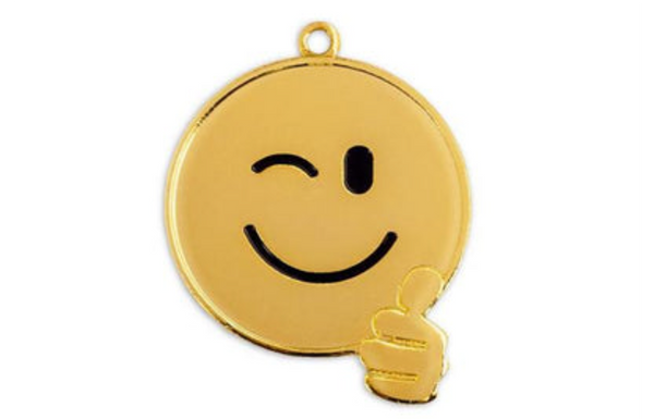 Medaille Funny Ø 50 mm - 50 mm / Gold
