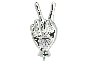 Mini Pokal Sieger Finger P110 - Silber / 17 cm