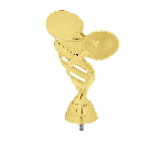 Pokalfigur Tischtennis P416 - Gold Schwarz / 16 cm