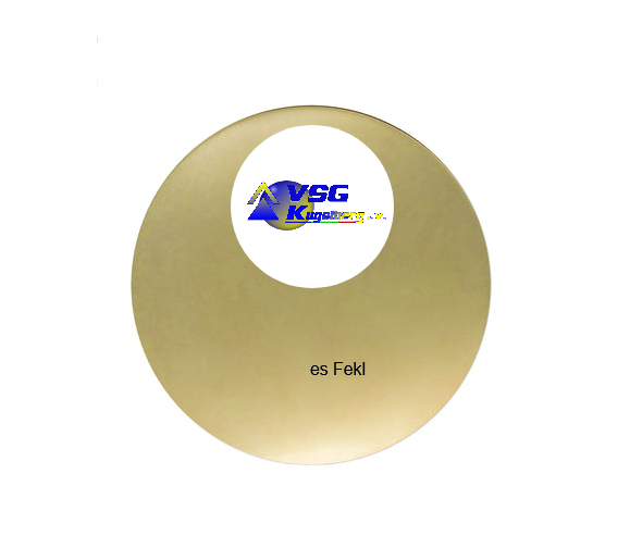 Medaillen Messing ohne Öse - 58 mm / Gold / Laser-Gravur