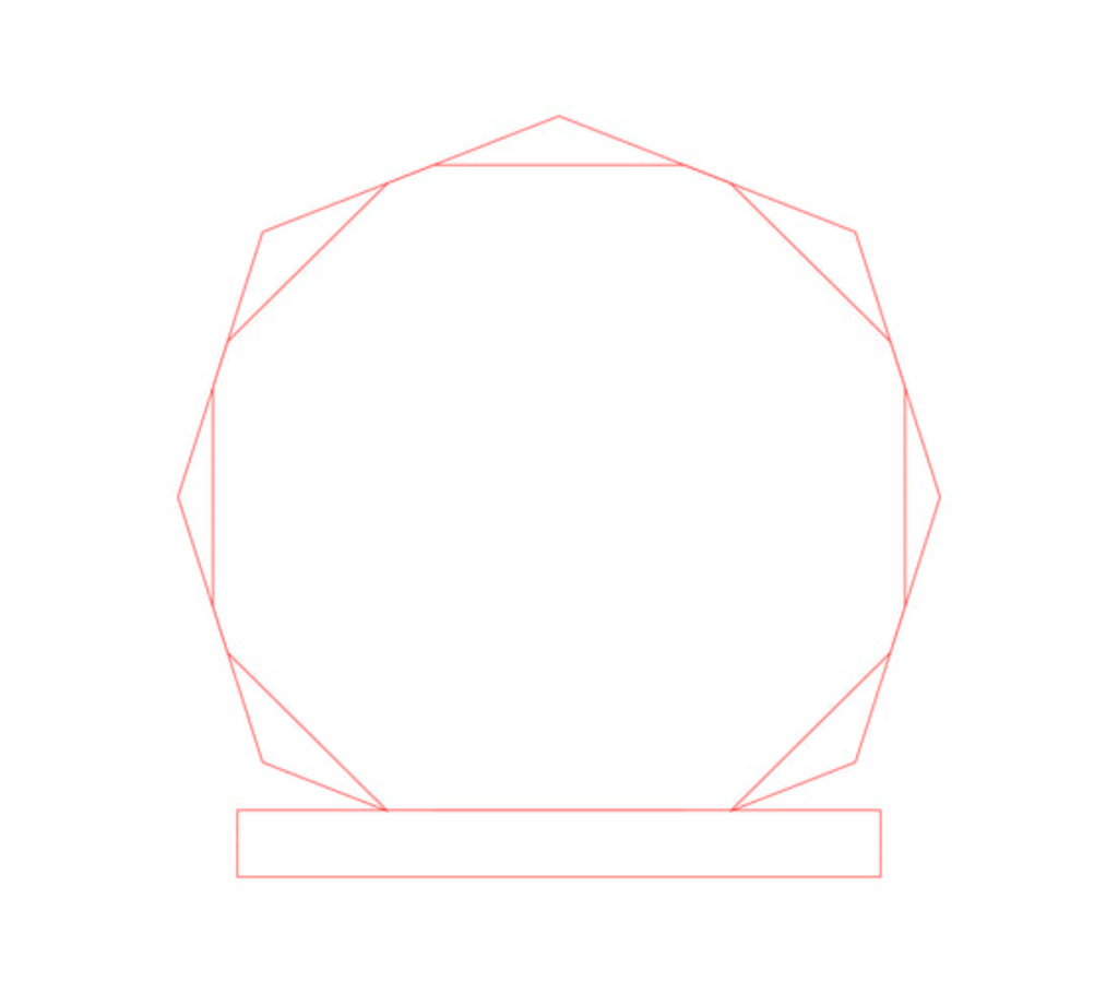 Acryl-Serie Achteck 3359 - Transparent / 17 cm