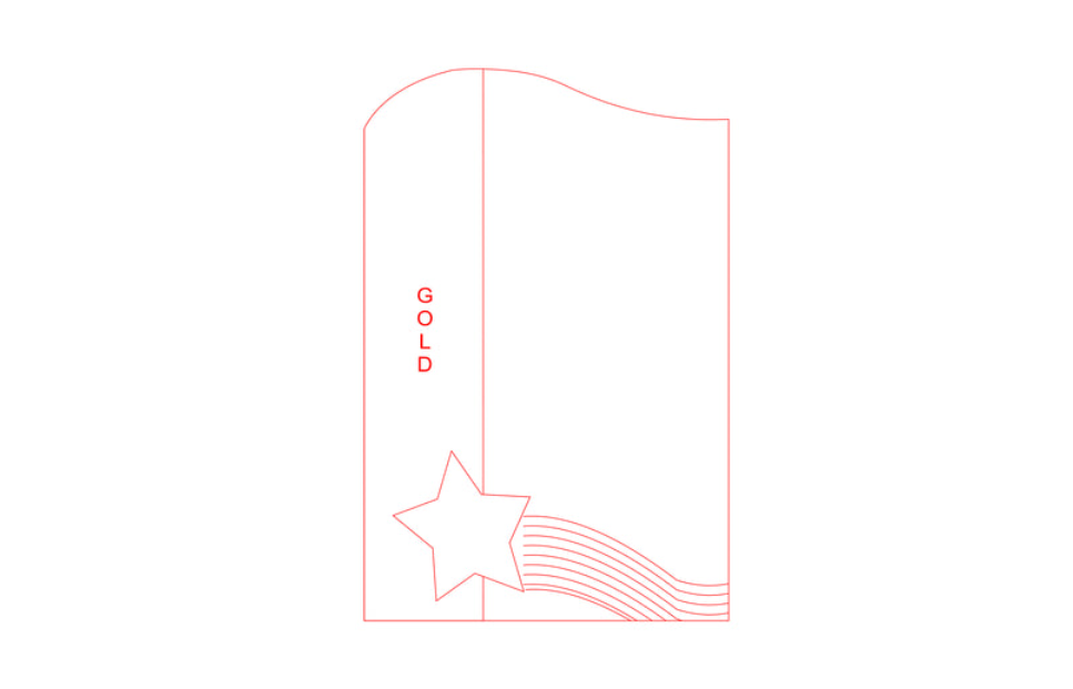 Glas Pokal 137-1 Lasergravur - Gold / 19 cm / Laser-Gravur