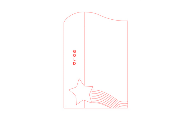 Glas Pokal 137-1 Lasergravur - Gold / 19 cm / Laser-Gravur