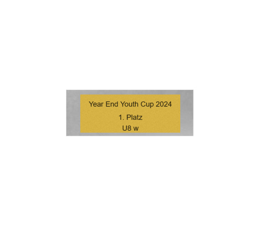 Glas Pokal Tennis FG012 - 17 cm / Transparent Schwarz