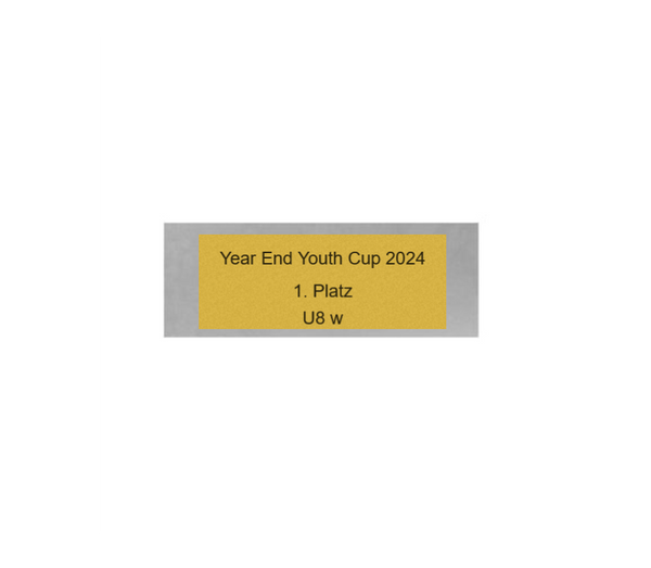 Glas Pokal Tennis FG012 - 17 cm / Transparent Schwarz