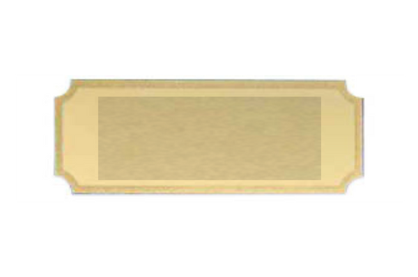Gravurschilder mit Feinschliff - Gold / 40x15mm