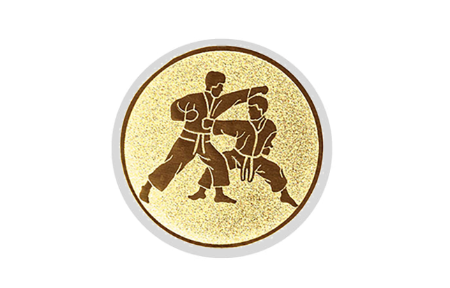 Glas Pokal 8805 blau Schild & Emblem - Silber Blau / 20 cm