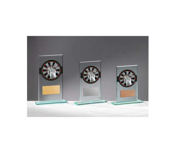 Glas Pokal Dart FG011 - 15 cm / Transparent Schwarz