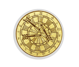 Glastrophäe 136-2 Schild & Emblem - Bunt / 20 cm