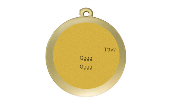 Medaille Fußball D112A Ø 50mm - Gold / 50 mm