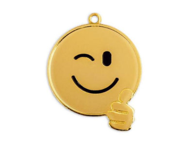 Medaille Funny Ø 50 mm - 50 mm / Gold