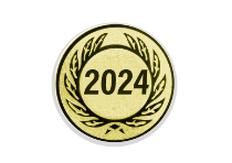 Glas Pokal 137-1 Schild & Emblem - Gold / 19 cm