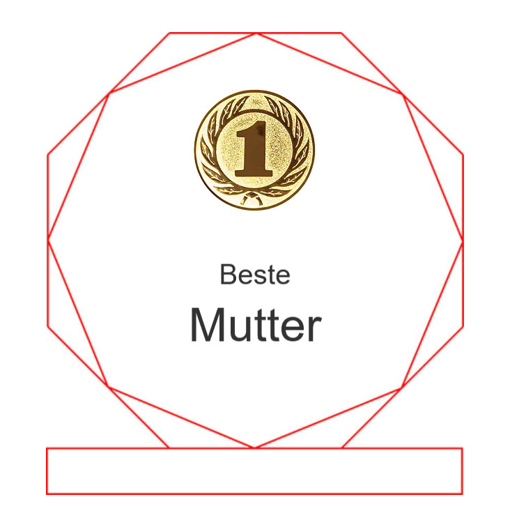 Glas Pokal 6508-L - 20 cm / Transparent / Laser-Gravur