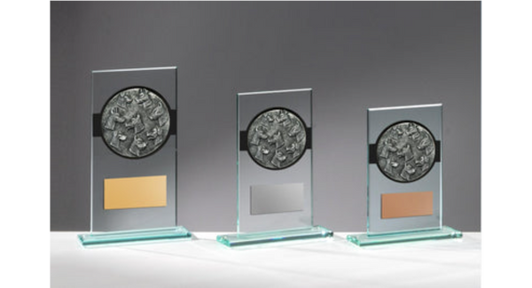 Glas Pokal Hunde FG036 - 17 cm / Transparent Schwarz