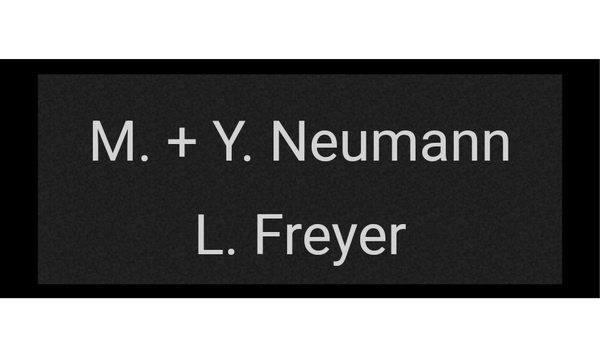 Gravurschild Schwarz selbstklebend - Schwarz / 50 x 20 mm