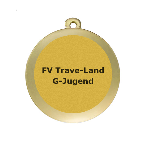 Medaille Fußball D112A Ø 50mm - Gold / 50 mm