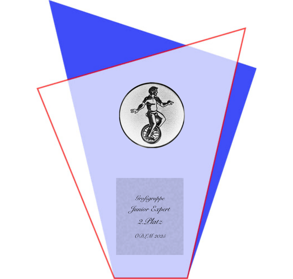 Glas Pokal Blau GL.051-L oder Rot GL.052-L - Blau / 19.5 cm / Laser-Gravur