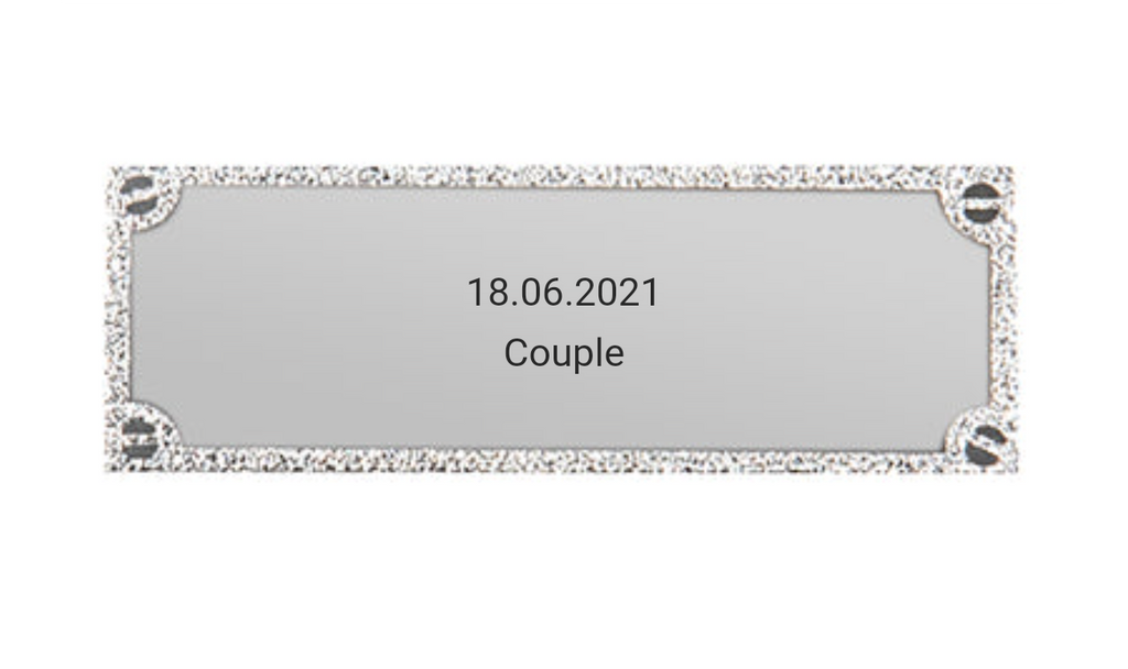 Gravurschild edel in Silber - Silber / 50 x 18 mm