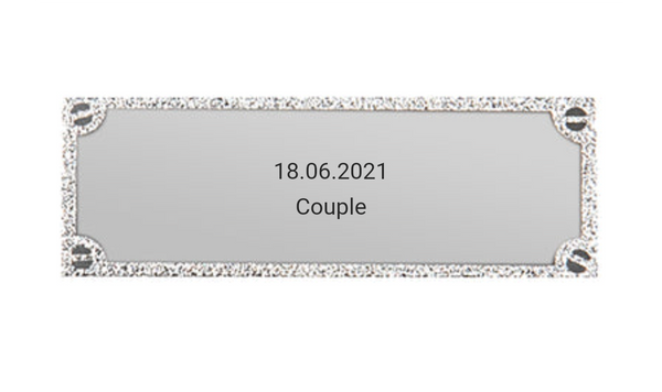 Gravurschild edel in Silber - Silber / 50 x 18 mm