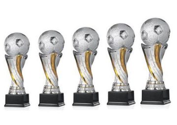 Fußball Pokal 85-3 - Silber Gold / 52 cm