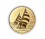 Glas Pokal 8805 blau Schild & Emblem - Silber Blau / 16 cm