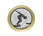 Glastrophäe 162-4 Schild & Emblem (B-Ware) - 22 cm / Blau Spiegelglas