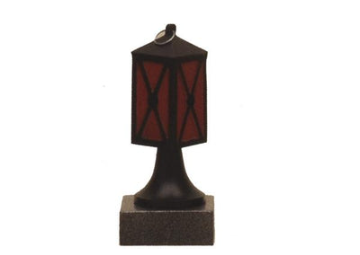 Trophäe Laterne - Schwarz / Rot / 16 cm