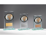 Glas Pokal Welt FG020 - Transparent Schwarz / 19 cm