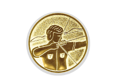 Glas Pokal 8805 blau Schild & Emblem - Silber Blau / 16 cm