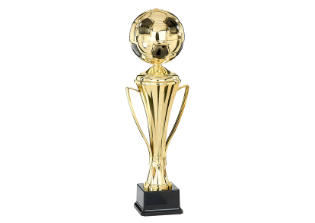 Fussballpokal 87-0 - Gold Schwarz / 39 cm