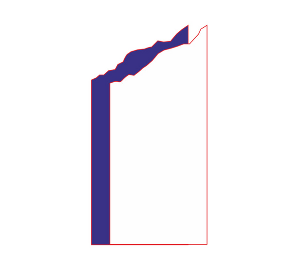 Cracked Peak Award 7322 - Blau / 17.5 cm / Laser-Gravur