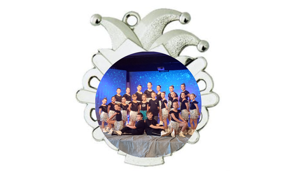 Karnevals Medaille D54-S - Silber / 50x56x2mm