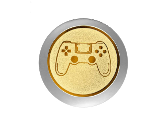 Game Controller 39677 - Silber Gold / 19,2x26 cm