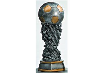 Fußball Pokal 3735x - Silber Gold / 45 cm