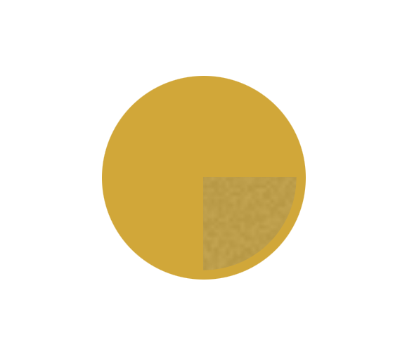 Aluminium-Emblem - 25 mm / Gold/Alu
