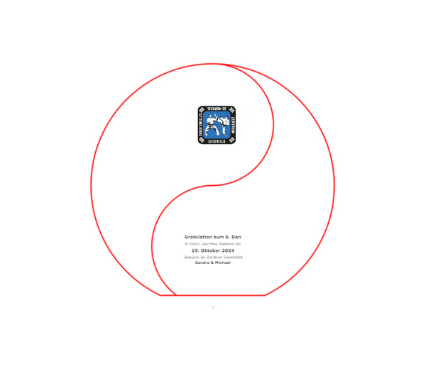 Yin and Yang 7313 - Blau Silber / 19 cm / Laser-Gravur