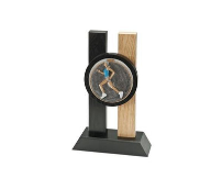Holz Pokal Laufen Frauen FG034 - Schwarz Braun / 23 cm