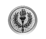 Glas Pokal 137-1 Schild & Emblem - Silber / 19 cm