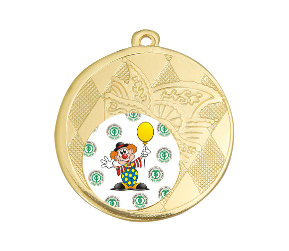 Karnevals Medaille D121 - 50 mm / Gold