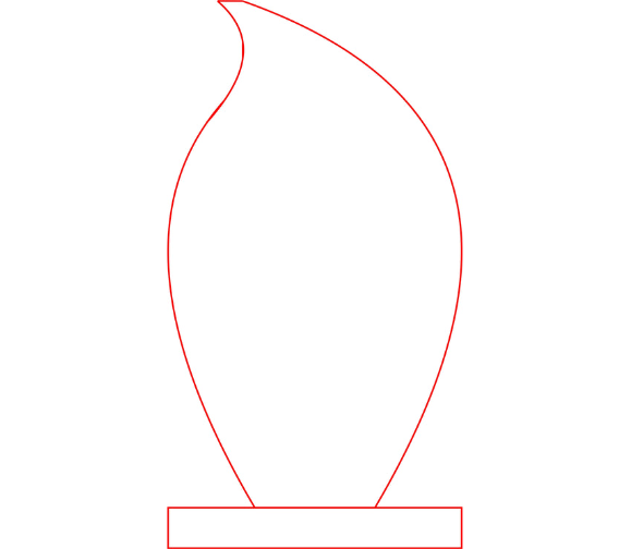 Glas Award 6552-L - Glas Transparent / 22 cm / Laser-Gravur