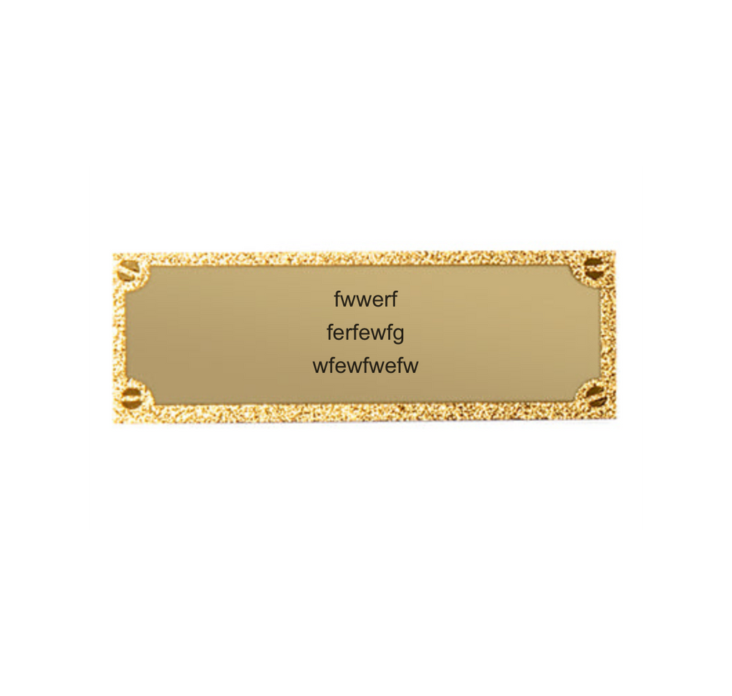 Gravurschild edel in Gold - Gold / 62 x 25 mm