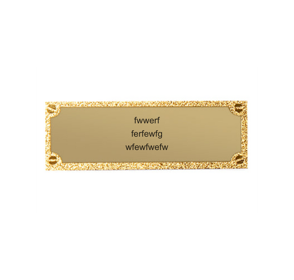 Gravurschild edel in Gold - Gold / 62 x 25 mm