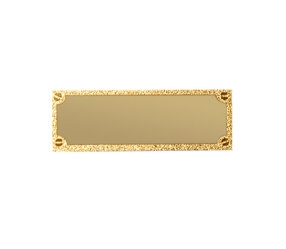 Gravurschild edel in Gold - Gold / 50 x 18 mm