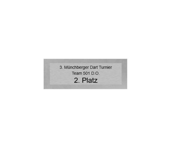 Dart Pokal PFS_009 - 21 cm / Silber Mehrfarbig