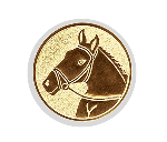 Glas Pokal W453 Schild & Emblem - Transparent Blau / 18 cm