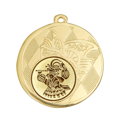 Karnevals Medaille D121 - 50 mm / Gold