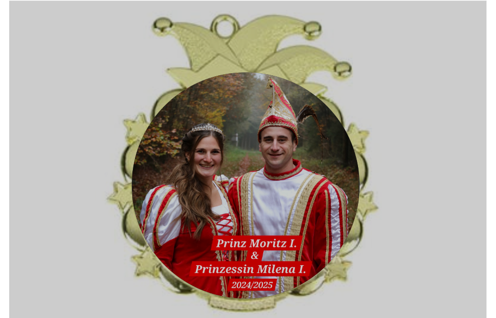 Karnevals Medaille D53 - Gold / 65x70mm