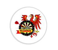 Glas Pokal W341 Schild & Emblem - Glas/Rot / 20 cm